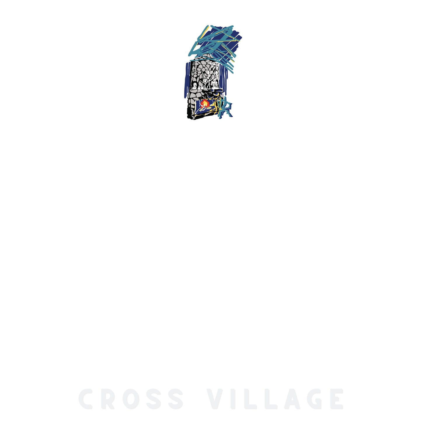 CROSS VILLAGE - Historic Stone Fireplace - 3x3" Sticky Notes | Up North POP ART Collection