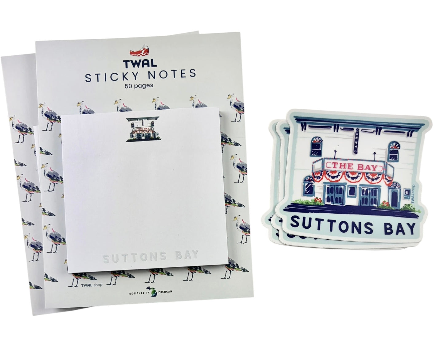SUTTONS BAY - The Bay Theater - 3" Sticker | Up North POP ART Collection