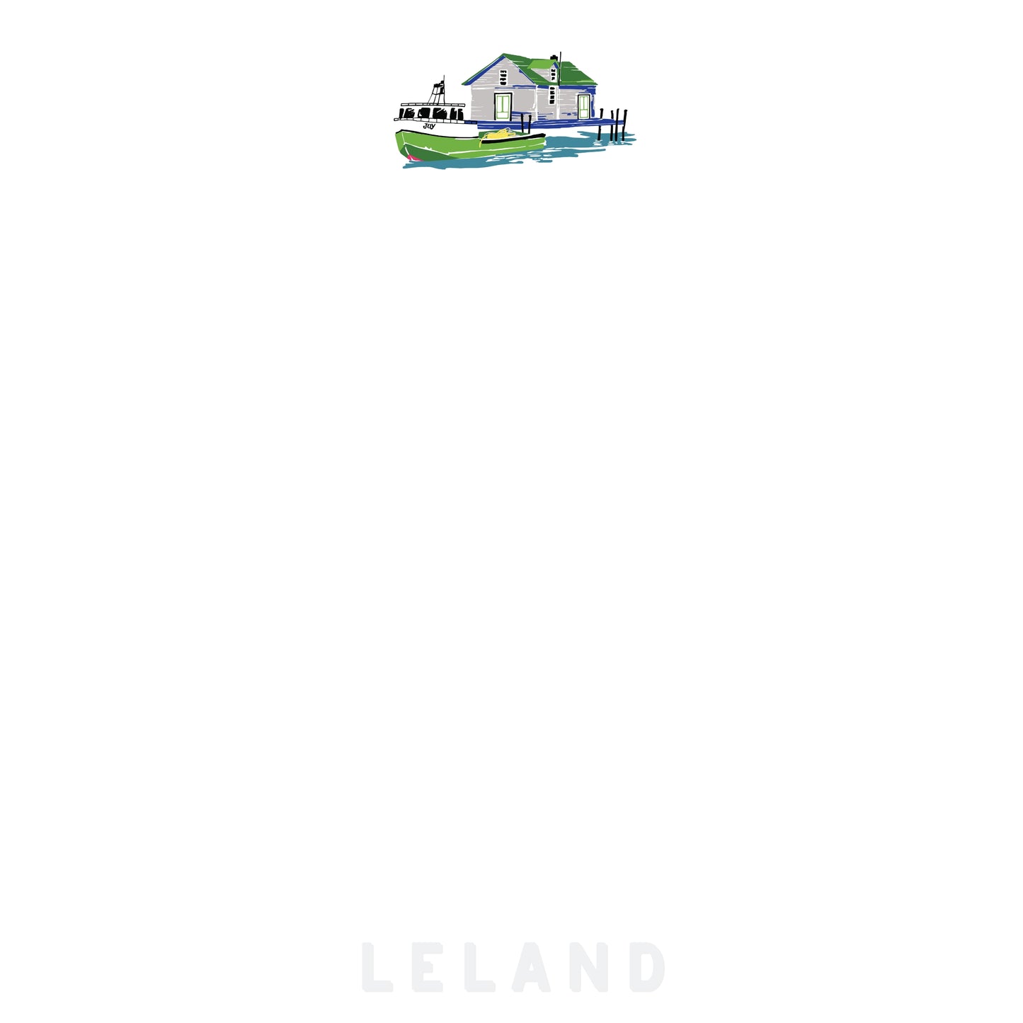 UP NORTH - POP ART PLACES - Leland - Fishtown Harbor - Sticky Notes
