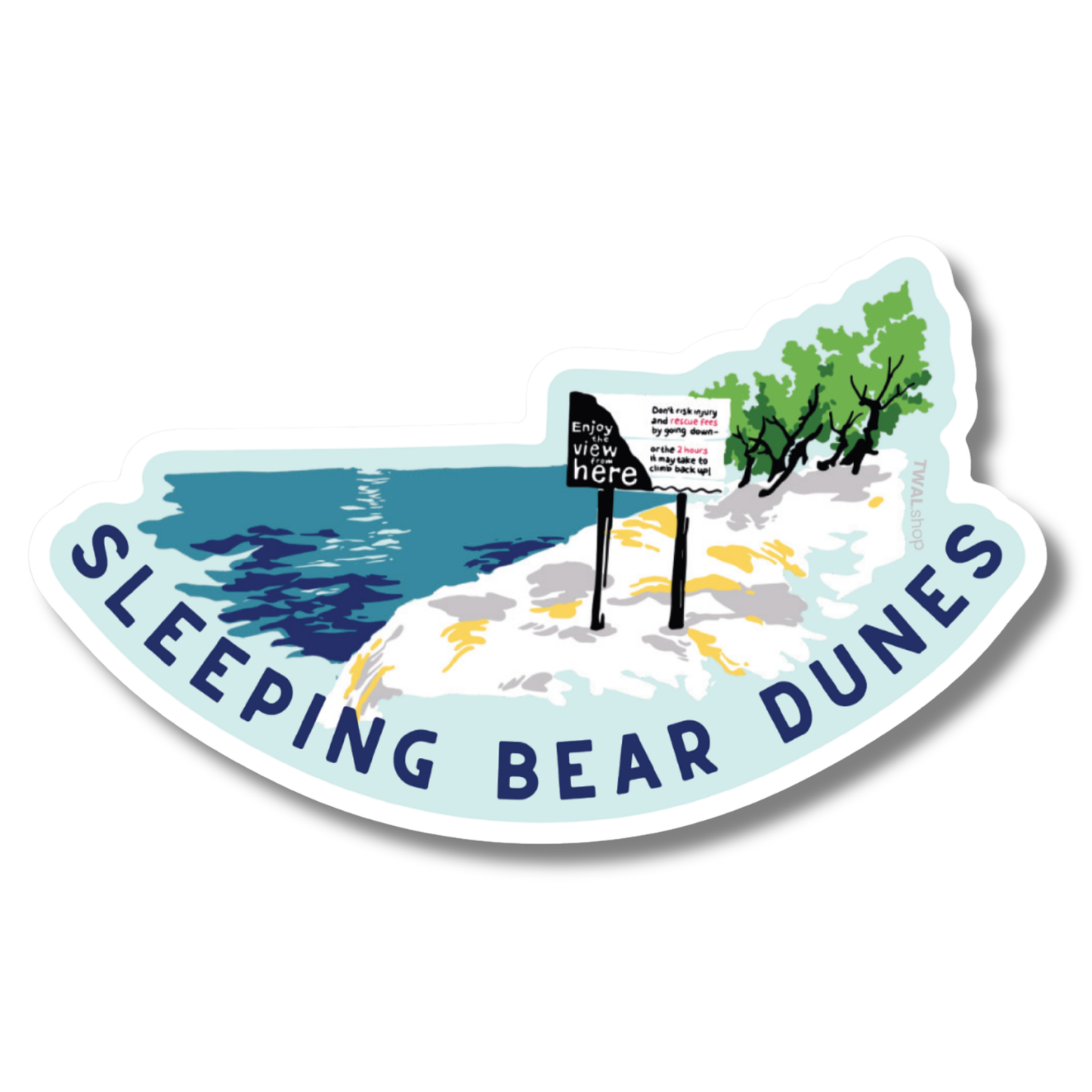 UP NORTH - POP ART PLACES - Glen Arbor - Sleeping Bear Dunes - Sticker