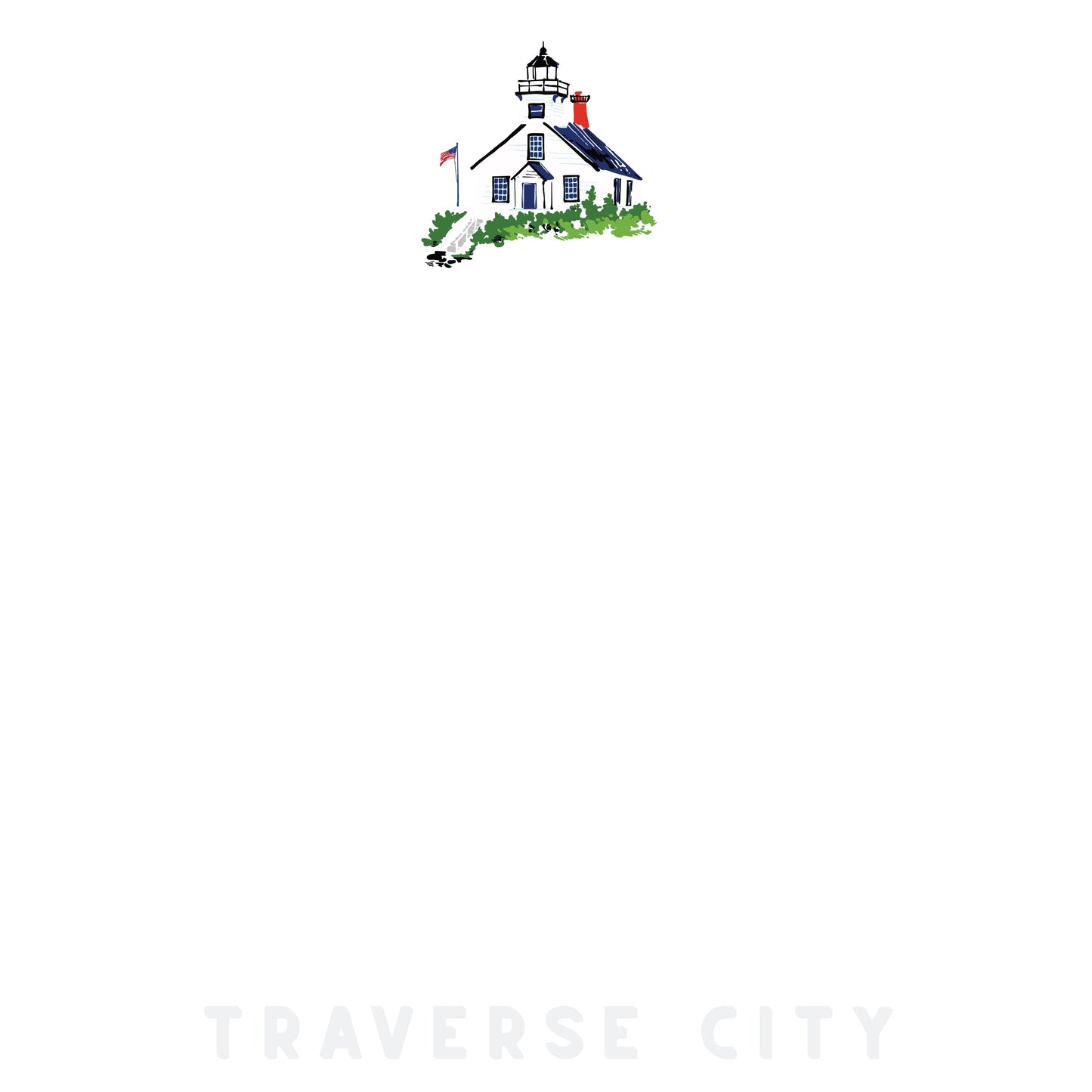 TRAVERSE CITY - Mission Point Lighthouse - 3x3" Sticky Notes | Up North POP ART Collection