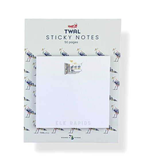 ELK RAPIDS - Island House Library - 3x3" Sticky Notes | Up North POP ART Collection