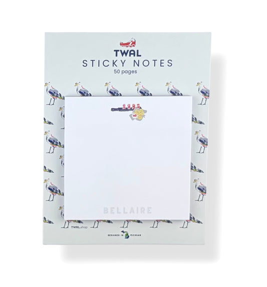 BELLAIRE - Flight & Pretzels - 3x3" Sticky Notes | Up North POP ART Collection