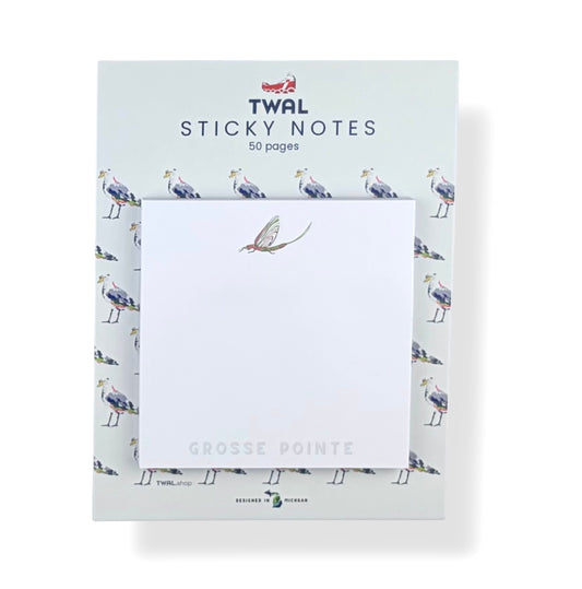 FISH FLY - 3x3" Sticky Notes | Grosse Pointe POP ART Collection