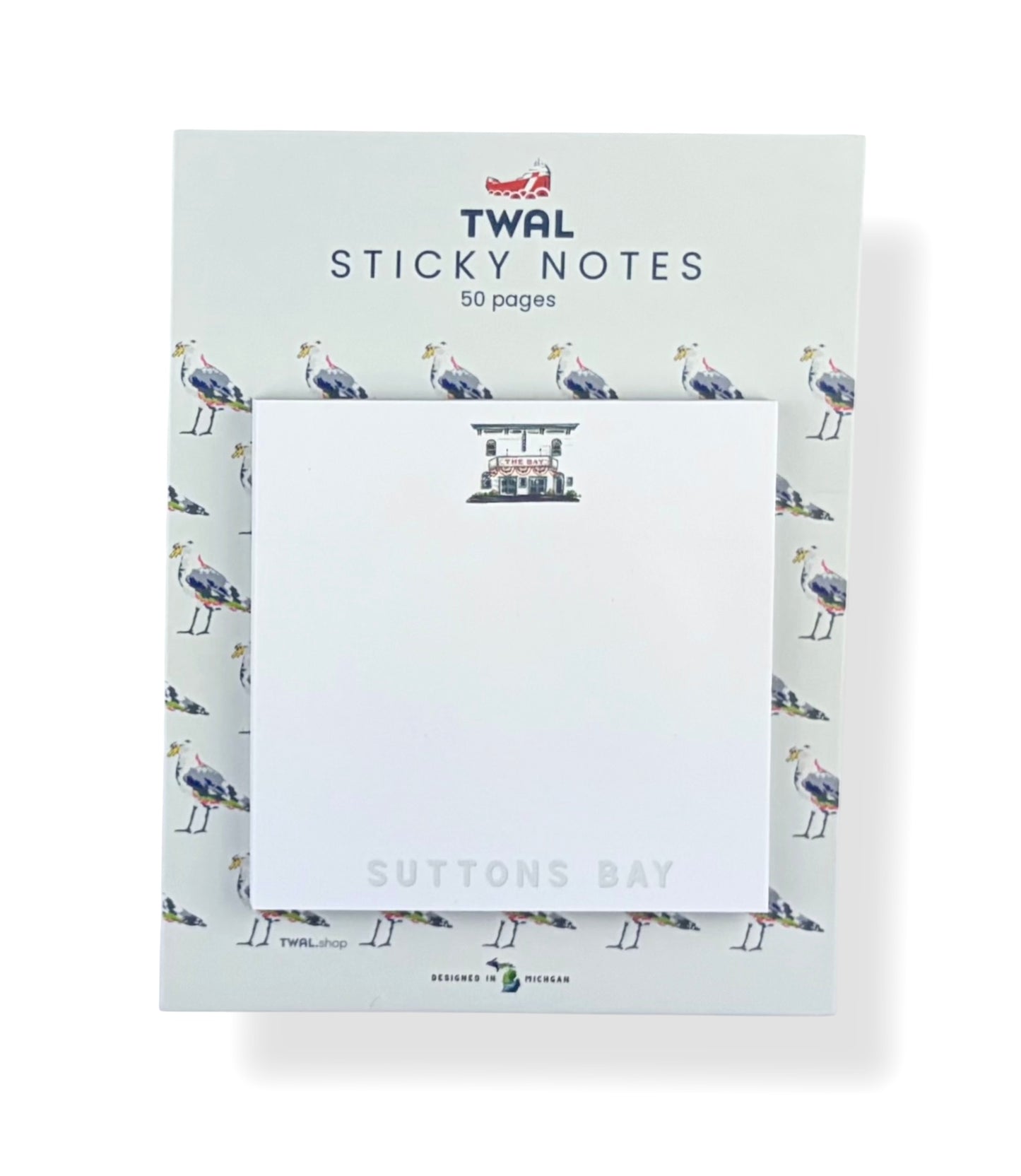 SUTTONS BAY - The Bay Theater - 3x3" Sticky Notes | Up North POP ART Collection