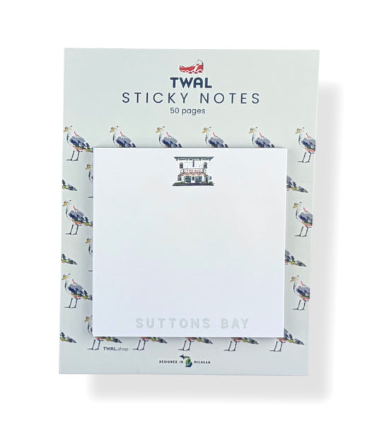 SUTTONS BAY - The Bay Theater - 3x3" Sticky Notes | Up North POP ART Collection