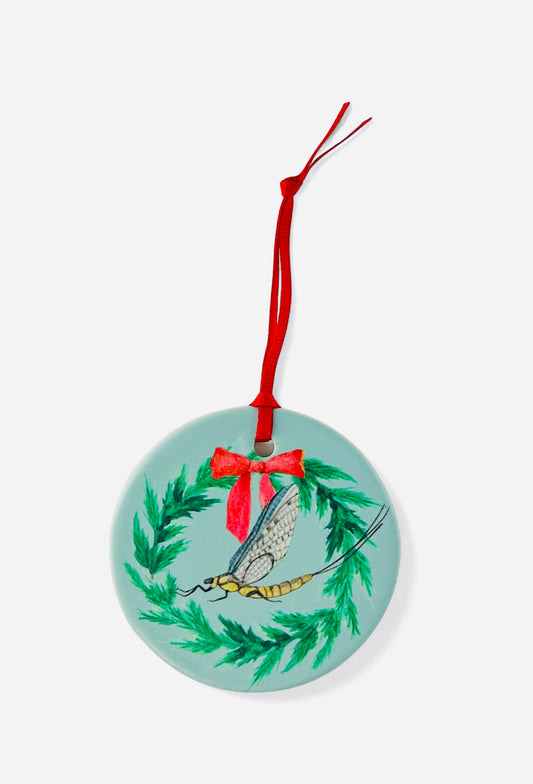 GROSSE POINTE - CLASSIC Christmas Ornament - Our Favorite First Sign of Summer - The Fish Fly - Lake St. Clair Blue