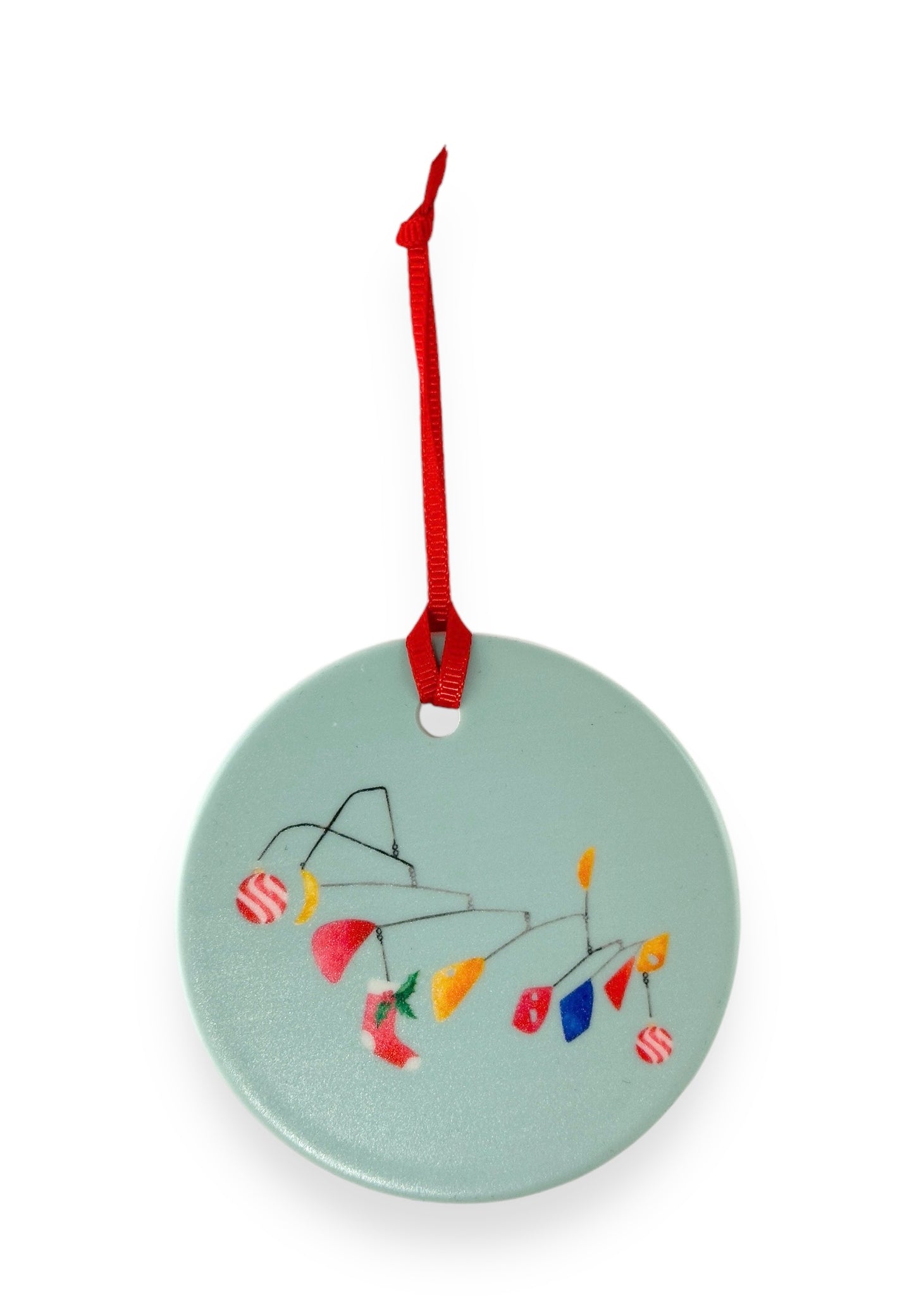 GROSSE POINTE - CLASSIC Christmas Ornament - The Central Library Calder Mobile - Lake St. Clair Blue