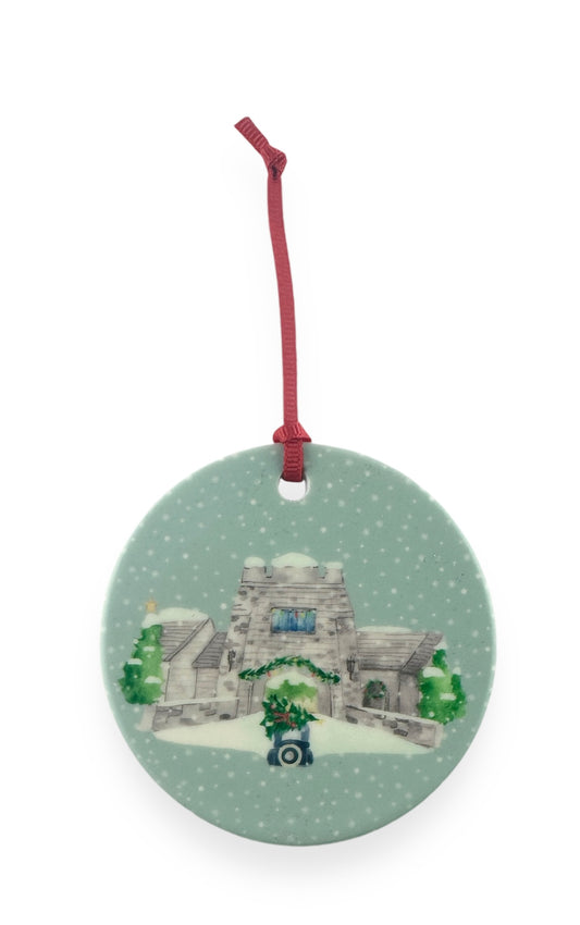 GROSSE POINTE - CLASSIC Christmas Ornament - The Ford House - Lake St. Clair Blue