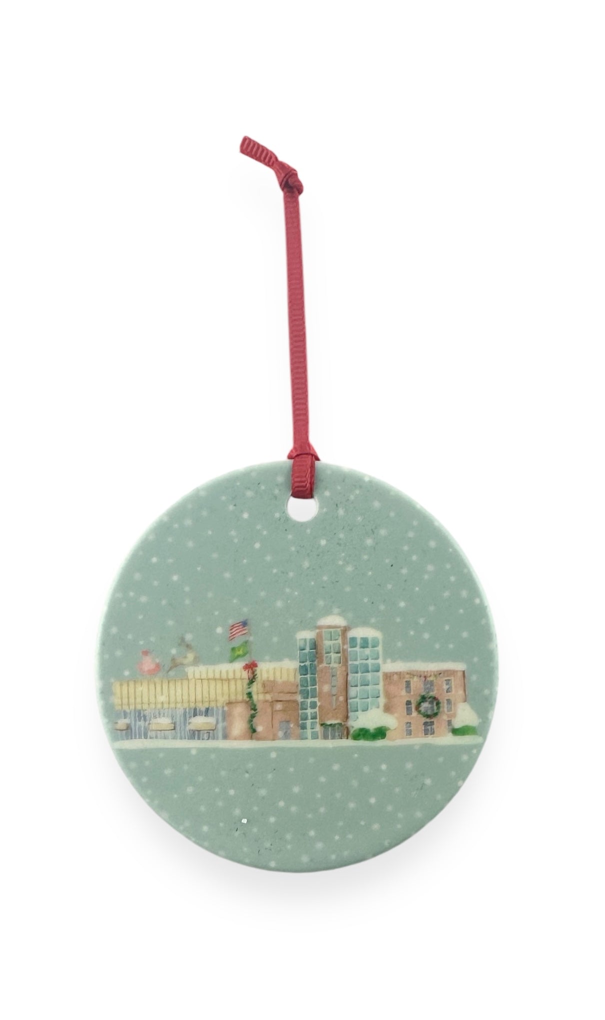 GROSSE POINTE - CLASSIC Christmas Ornament - Grosse Pointe North - Lake St. Clair Blue