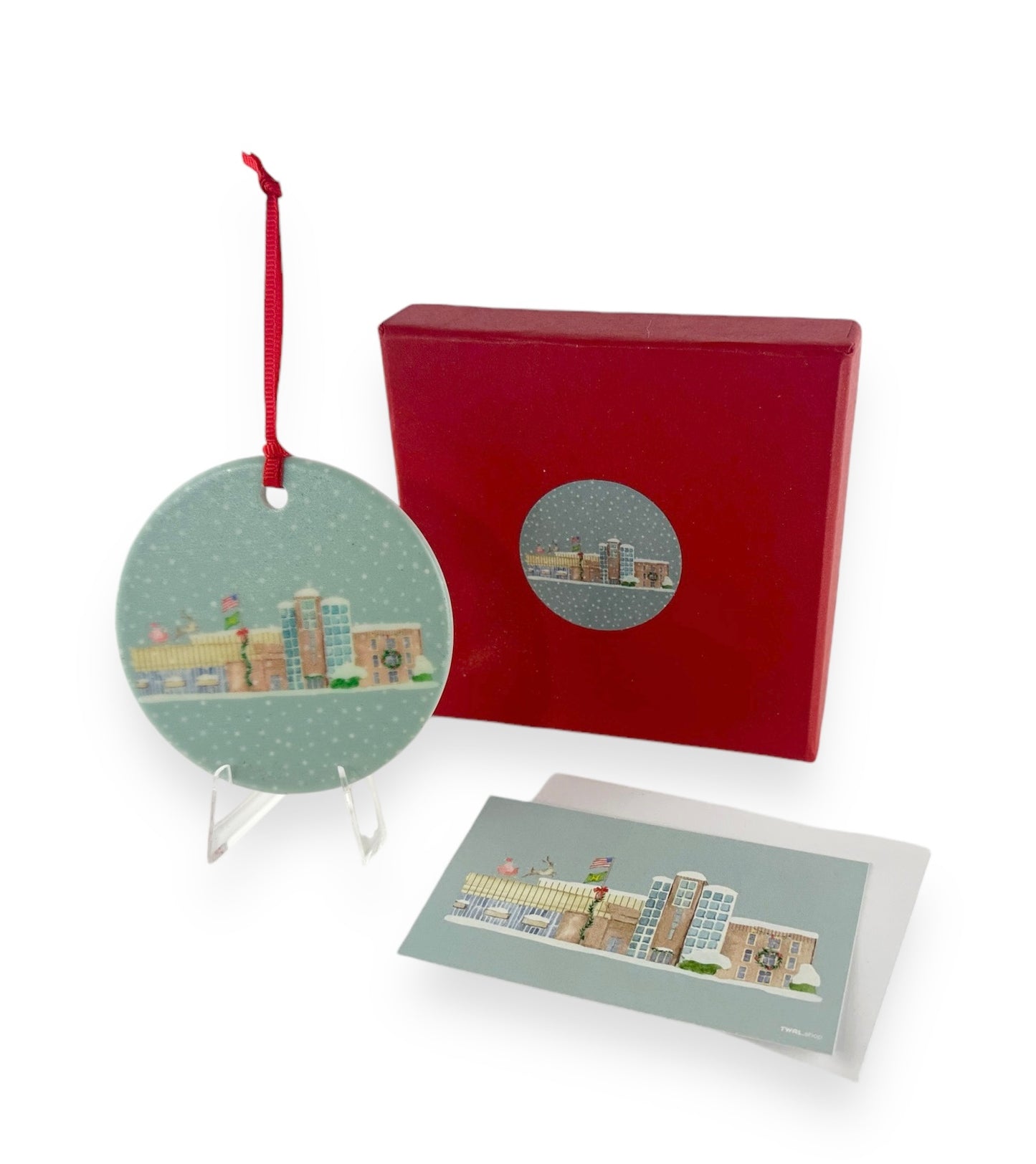 GROSSE POINTE - CLASSIC Christmas Ornament - Grosse Pointe North - Lake St. Clair Blue