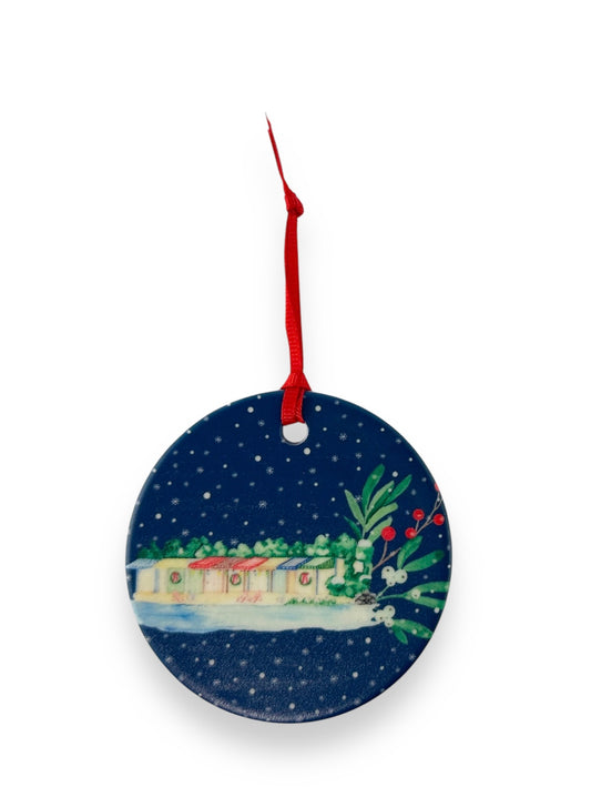 CHARLEVOIX - CLASSIC Christmas Ornament - The Belvedere Club - Lake Michigan Blue