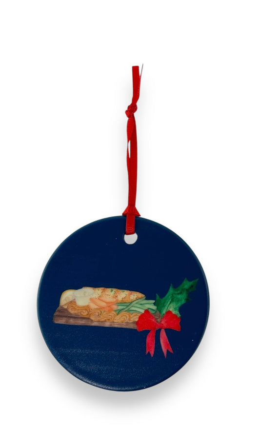 CHARLEVOIX - CLASSIC Christmas Ornament - Planked Whitefish - Lake Michigan Blue