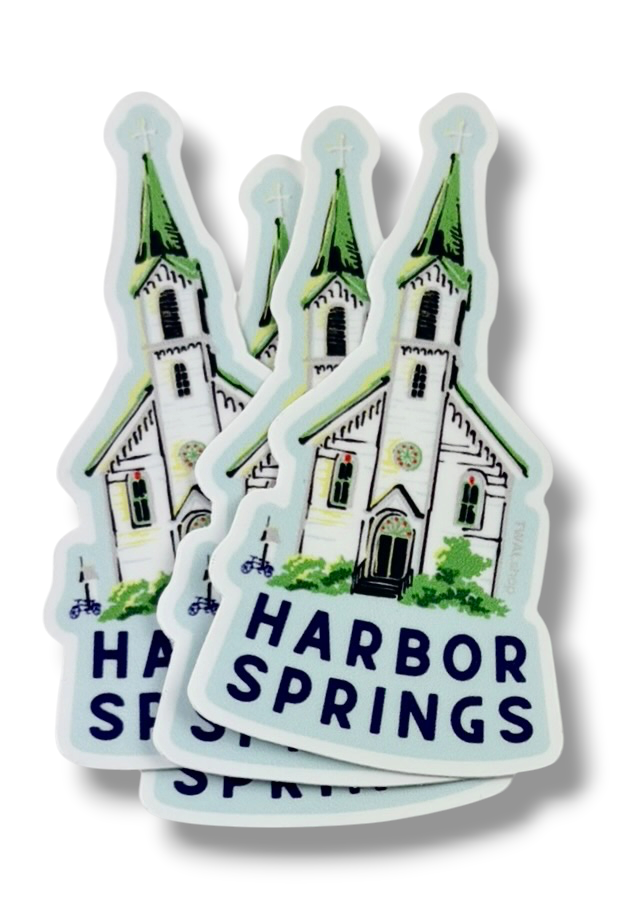 HARBOR SPRINGS - Holy Childhood of Jesus Church - 3" Sticker | Up North POP ART Collection
