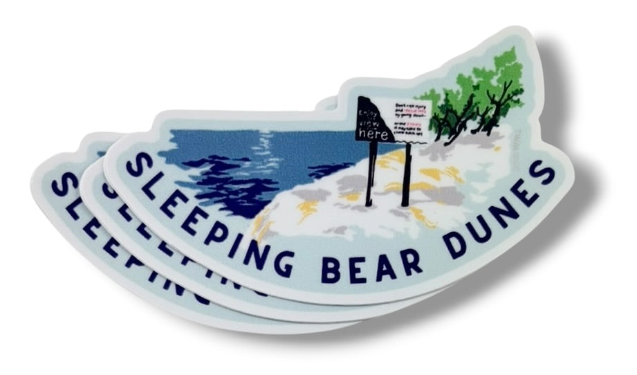GLEN ARBOR - Sleeping Bear Dunes - 3" Sticker | Up North POP ART Collection