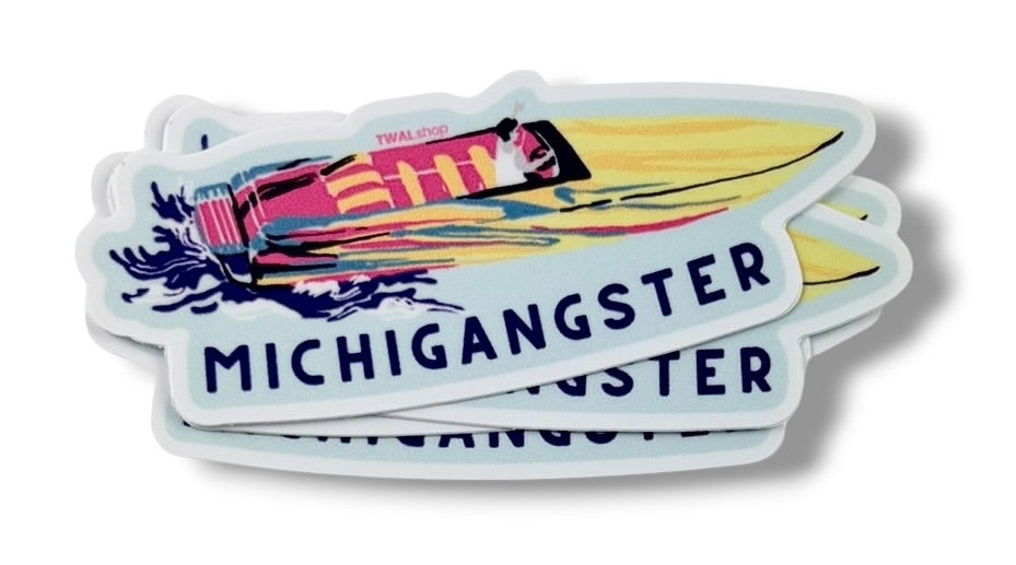 CIGARETTE BOAT - 3" Sticker | Great Lakes POP ART Collection