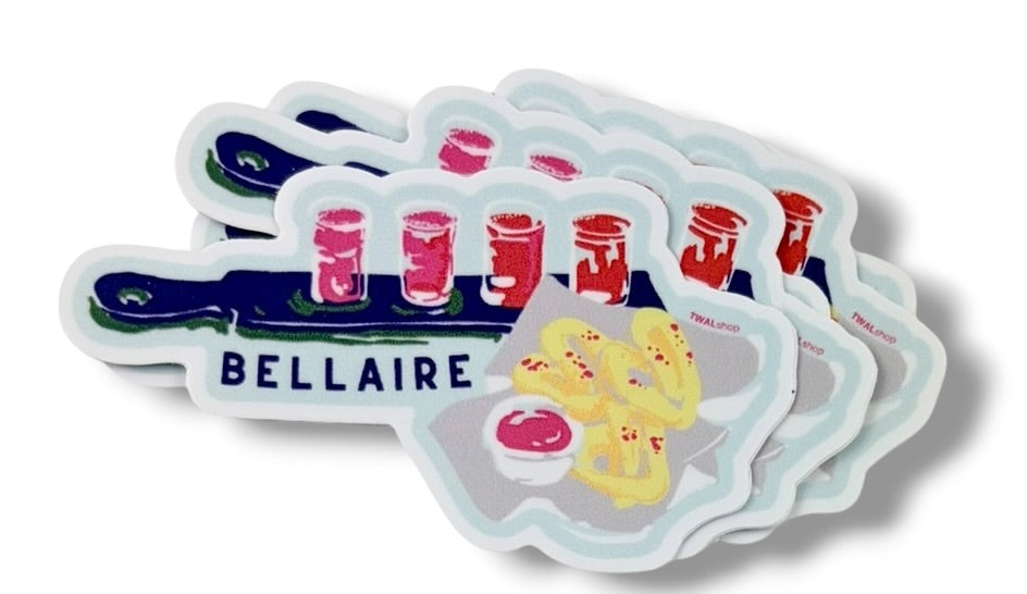 BELLAIRE - Flight & Pretzels - 3" Sticker | Up North POP ART Collection