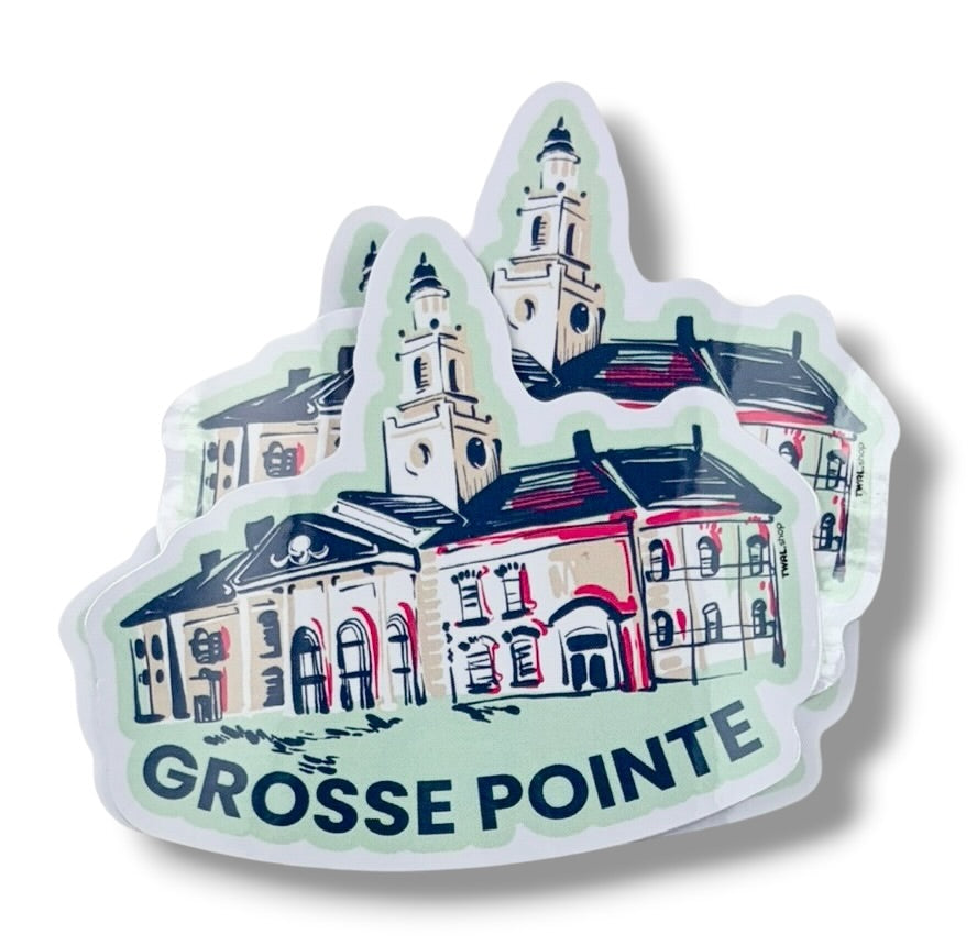 GROSSE POINTE SOUTH - 3" Sticker | Grosse Pointe POP ART Collection