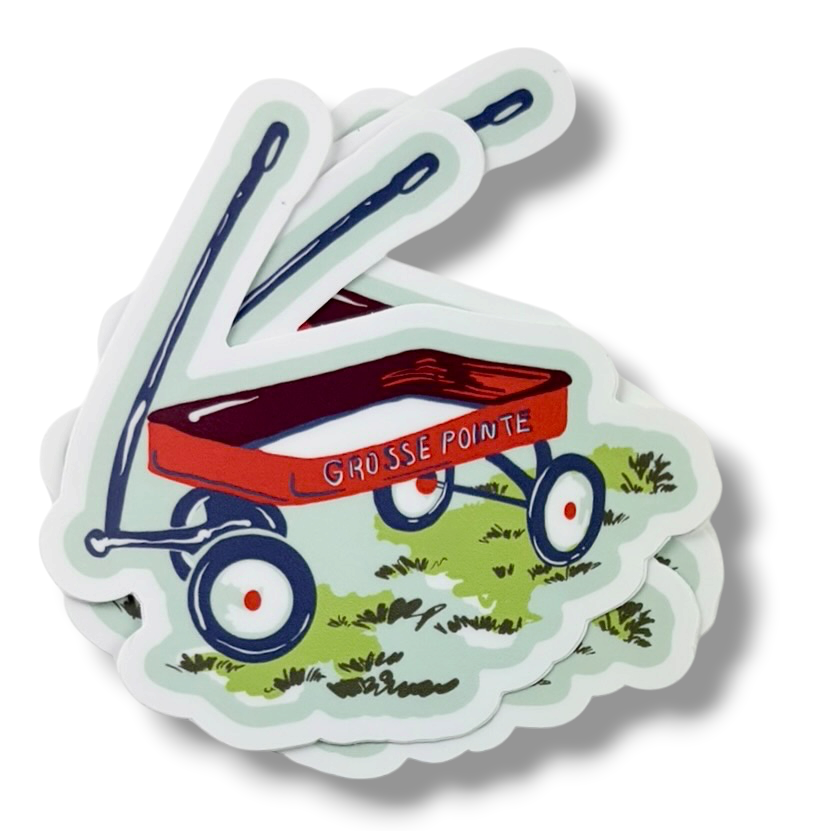 WAGON - 3" Sticker | Grosse Pointe POP ART Collection
