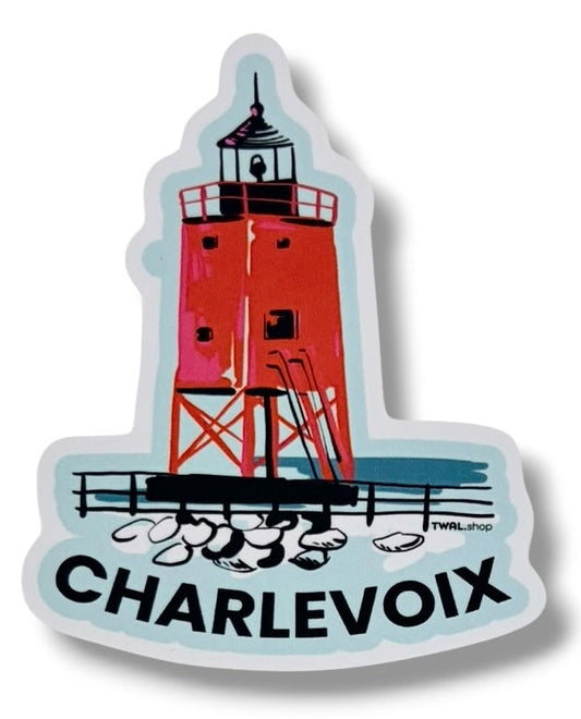 SOUTH PIER LIGHTHOUSE - 3" Sticker | Charlevoix POP ART Collection