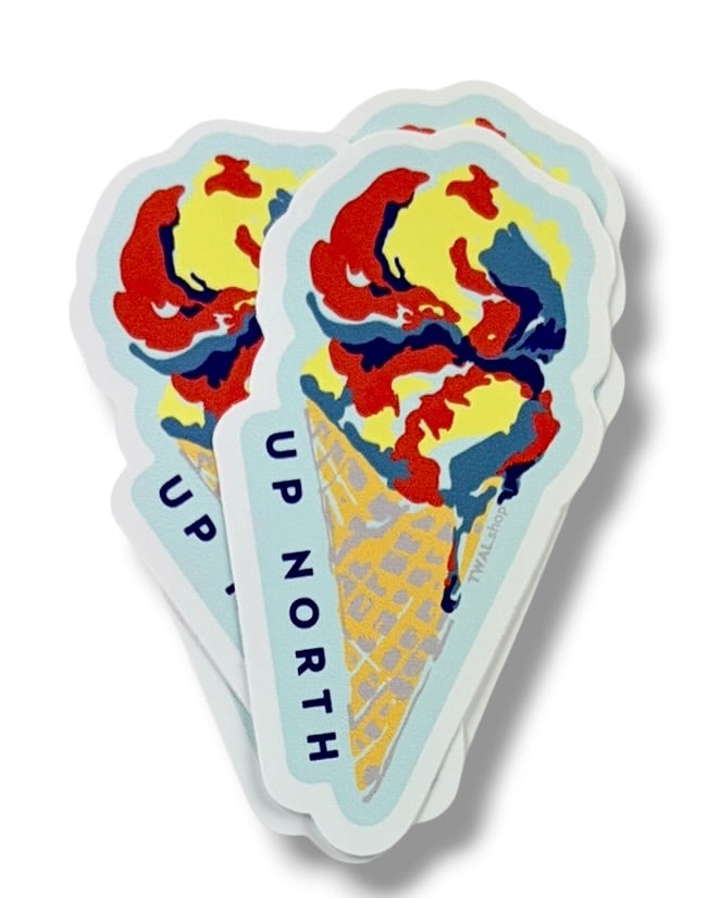 SUPERMAN ICE CREAM - 3" Sticker | Great Lakes POP ART Collection