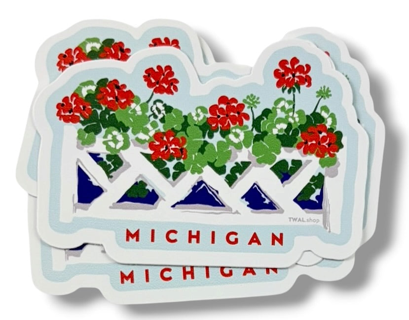GERANIUMS - 3" Sticker | Great Lakes POP ART Collection