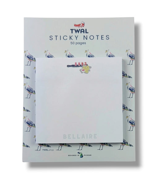 BELLAIRE - Flight & Pretzels - 3x3" Sticky Notes | Up North POP ART Collection