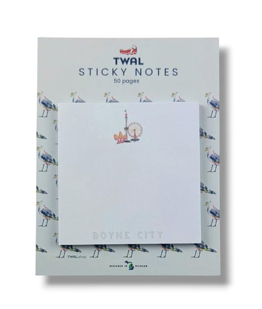 BOYNE CITY - Morel Festival - 3x3" Sticky Notes | Up North POP ART Collection