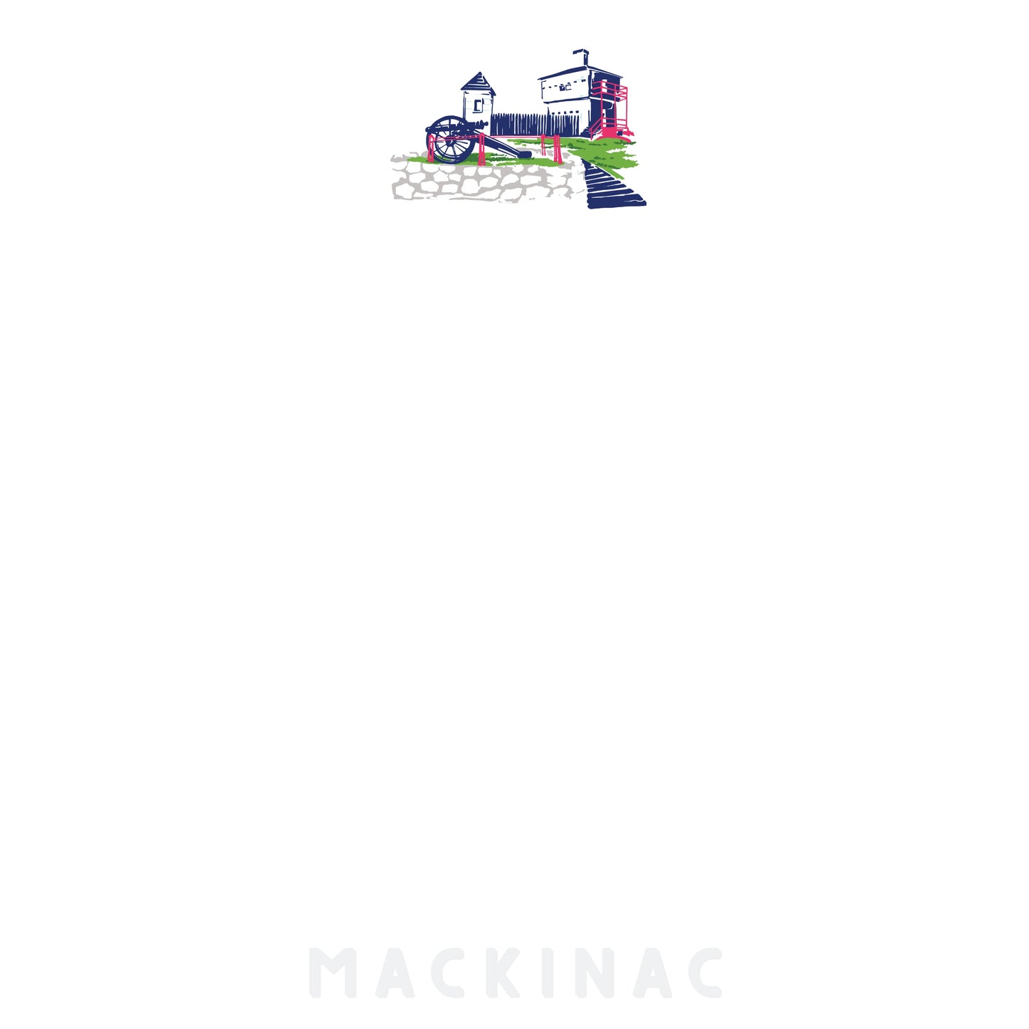 MACKINAC - Fort Mackinac - 3x3" Sticky Notes | Up North POP ART Collection