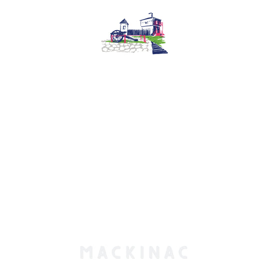 UP NORTH - POP ART PLACES - Mackinac - Fort Mackinac - Sticky Notes