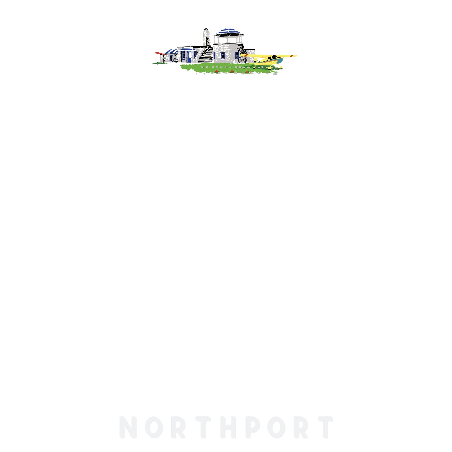 UP NORTH - POP ART PLACES - Northport - Woolsey Memorial Airport - Sticky Notes