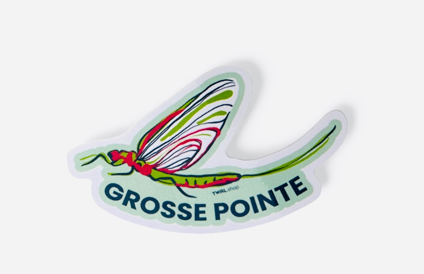 GROSSE POINTE - POP ART - 3" Vinyl Sticker - Our Favorite First Sign of Summer - The Fish Fly