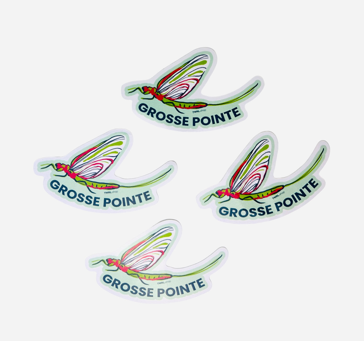 GROSSE POINTE - POP ART - 3" Vinyl Sticker - Our Favorite First Sign of Summer - The Fish Fly