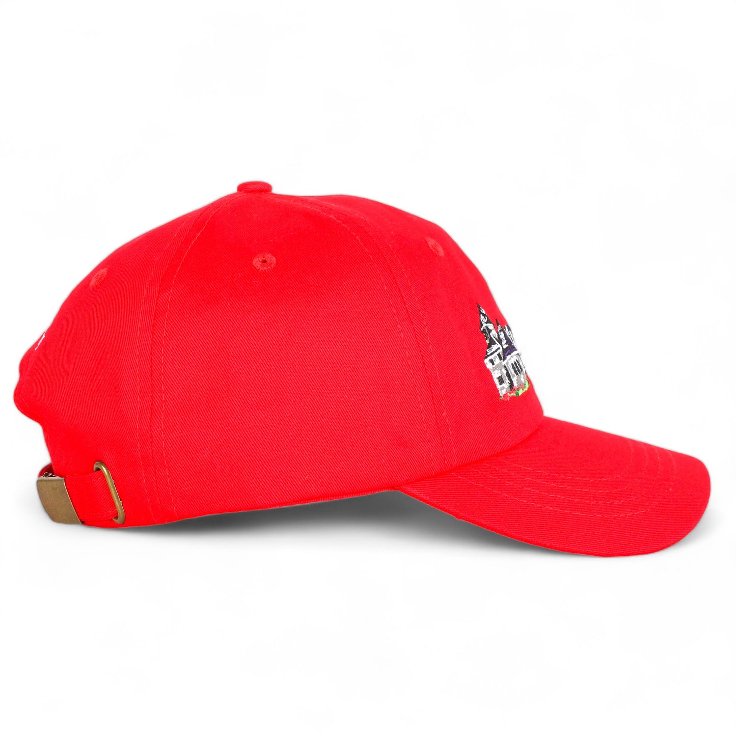 CHARLEVOIX - POP ART - 100% Cotton Twill Embroidered Baseball Hat - Castle Farms - Cherry Red