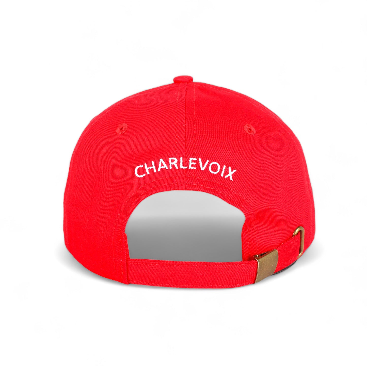 CHARLEVOIX - POP ART - 100% Cotton Twill Embroidered Baseball Hat - Castle Farms - Cherry Red