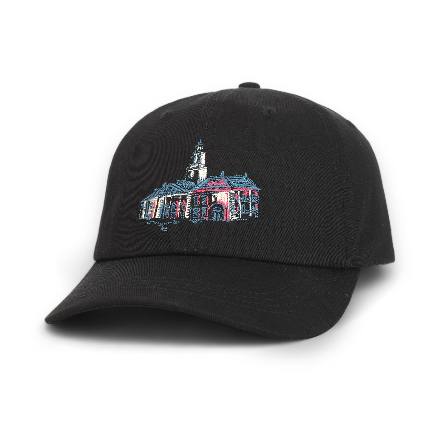 GROSSE POINTE - POP ART - 100% Cotton Twill Embroidered Baseball Hat - Grosse Pointe South - Pothole Black