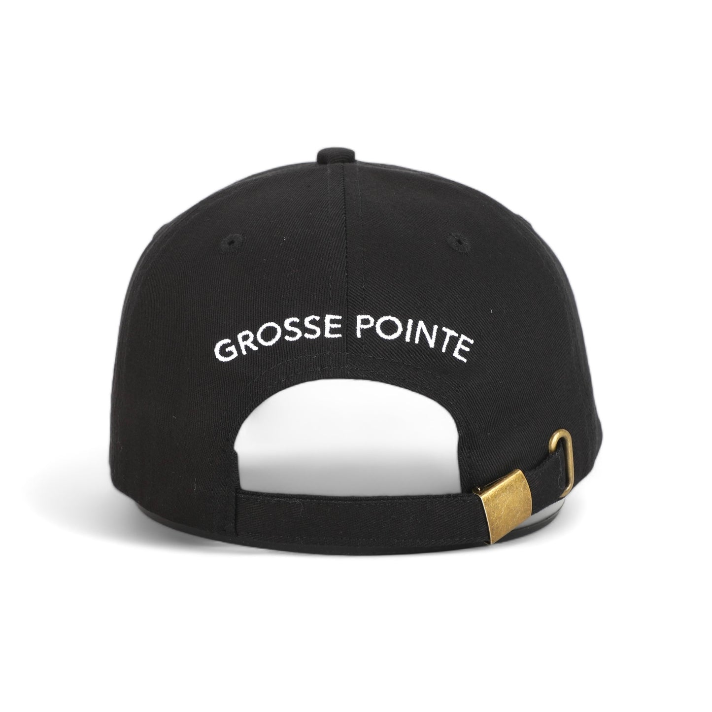 GROSSE POINTE - POP ART - 100% Cotton Twill Embroidered Baseball Hat - Grosse Pointe South - Pothole Black