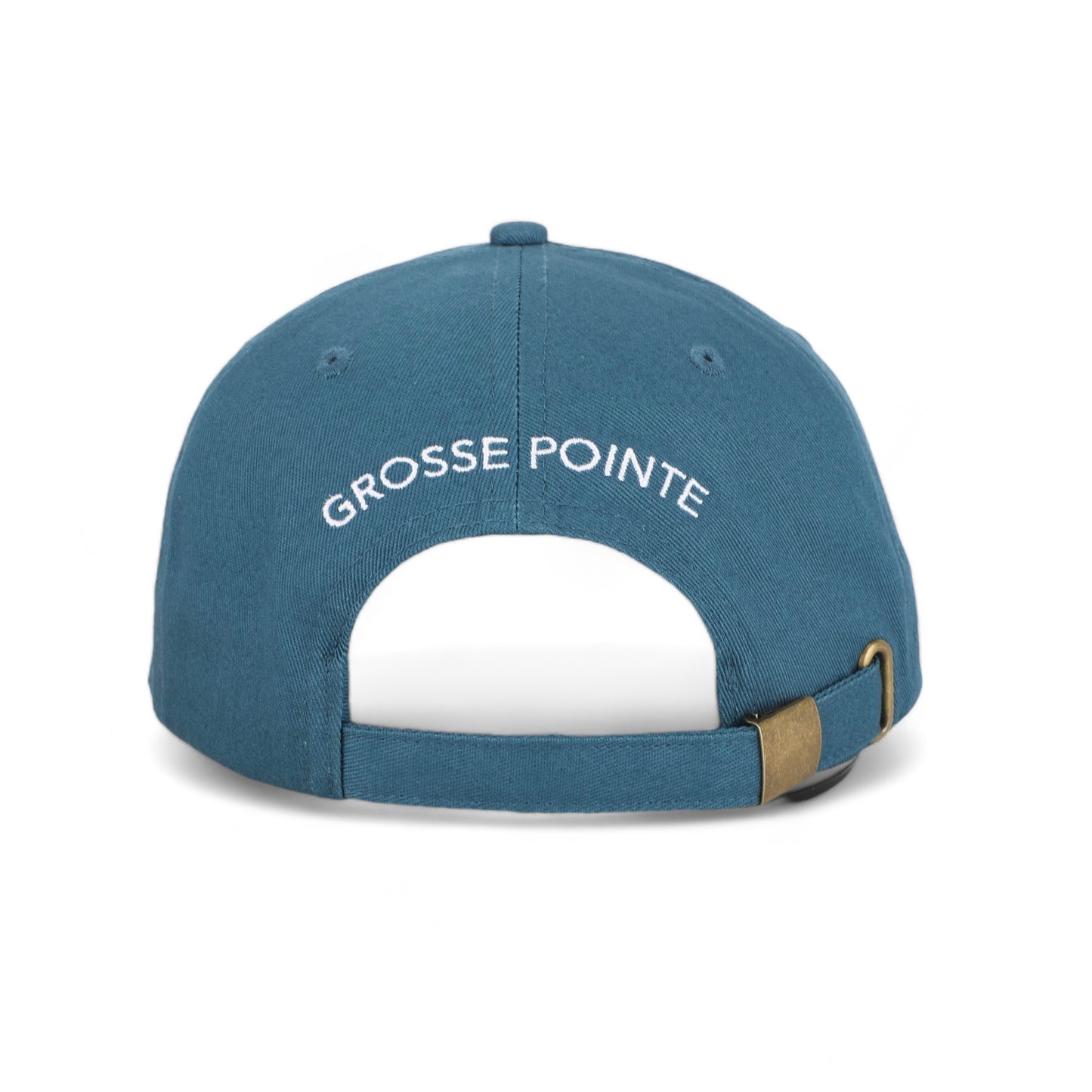 GROSSE POINTE - POP ART - 100% Cotton Twill Embroidered Baseball Hat - The Freighters of Lake St. Clair - Lake Michigan Blue