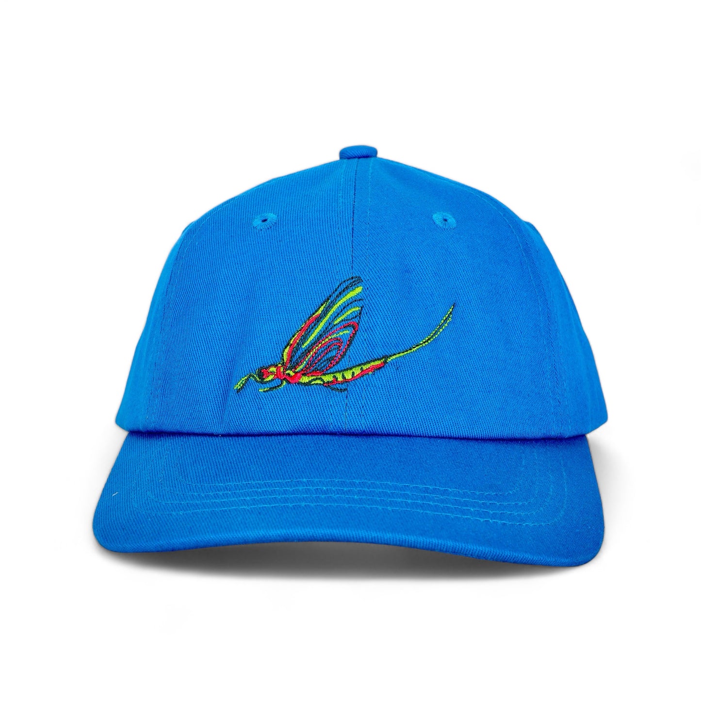 GROSSE POINTE - POP ART - 100% Cotton Twill Embroidered Baseball CHILD Hat -  The Fish Fly - Parks Pool Blue