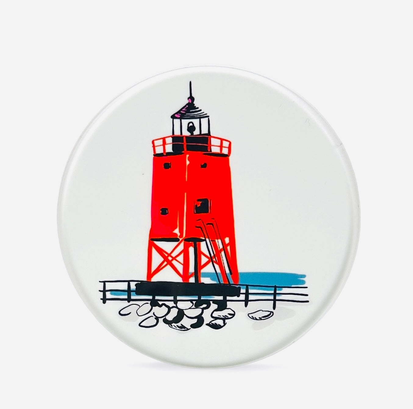CHARLEVOIX - POP ART - Lucite Coasters - Set of 4