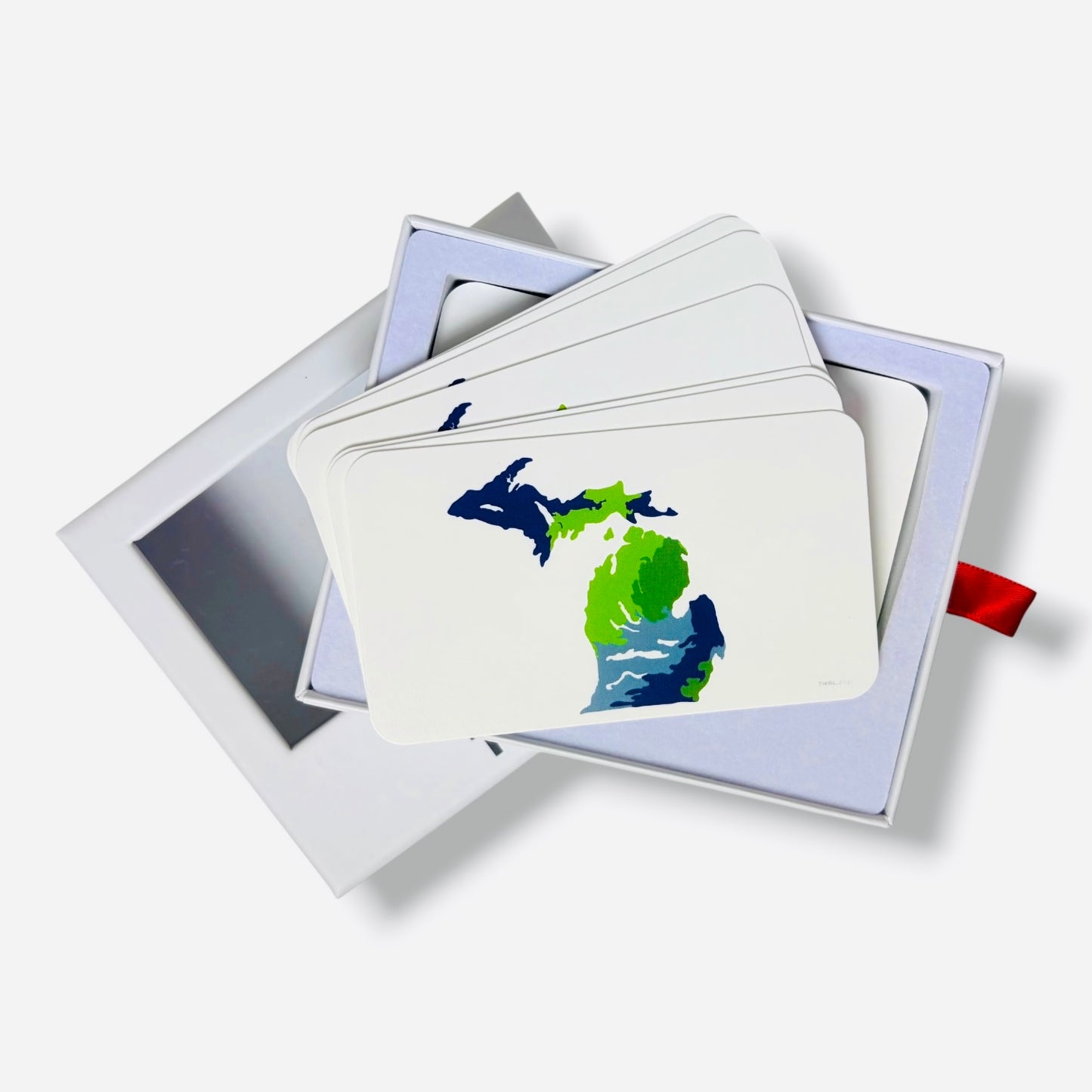 MICHIGAN MAP - Box of 50 Cards | Great Lakes POP ART Collection