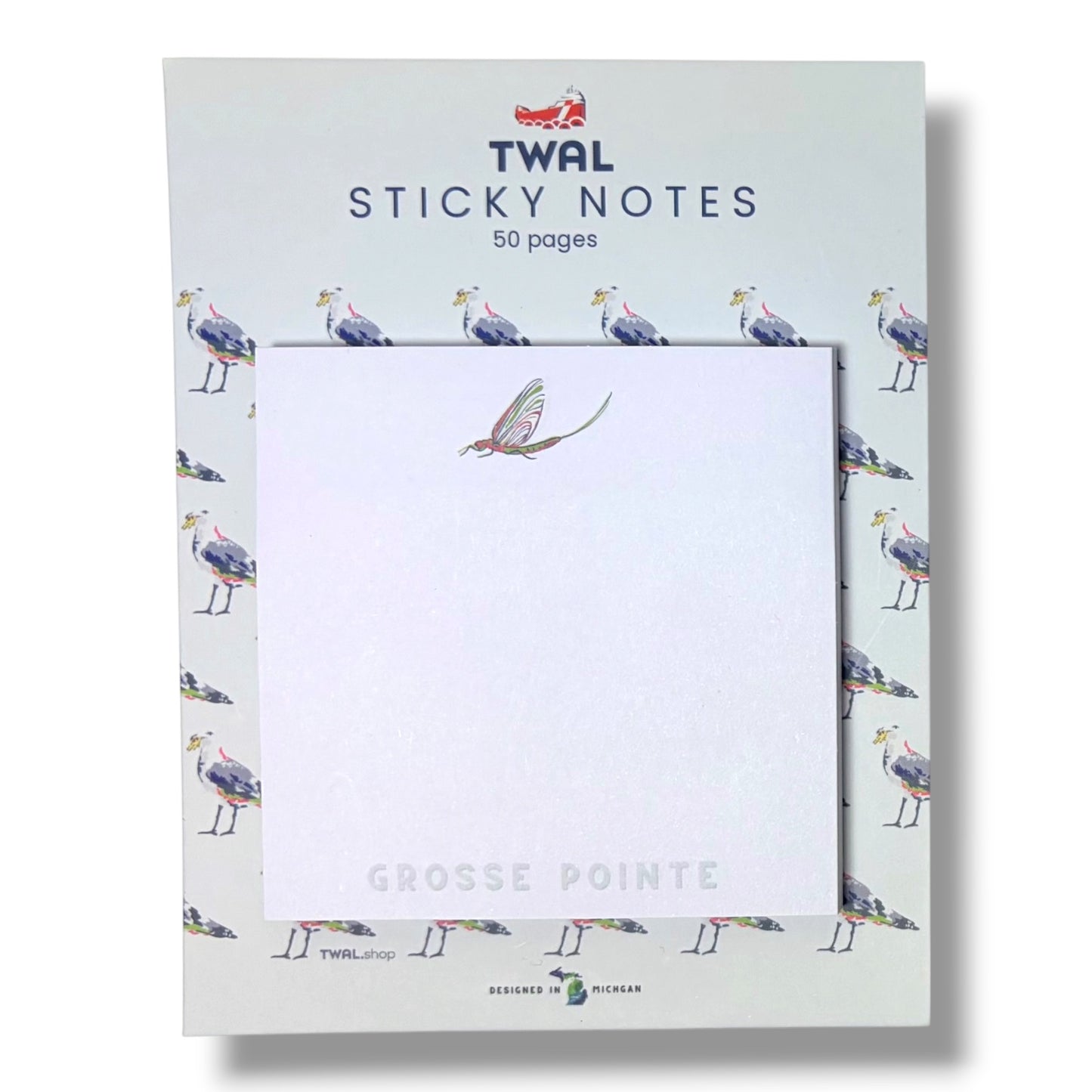 FISH FLY - 3x3" Sticky Notes | Grosse Pointe POP ART Collection