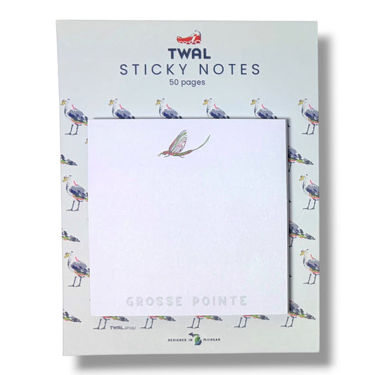 FISH FLY - 3x3" Sticky Notes | Grosse Pointe POP ART Collection