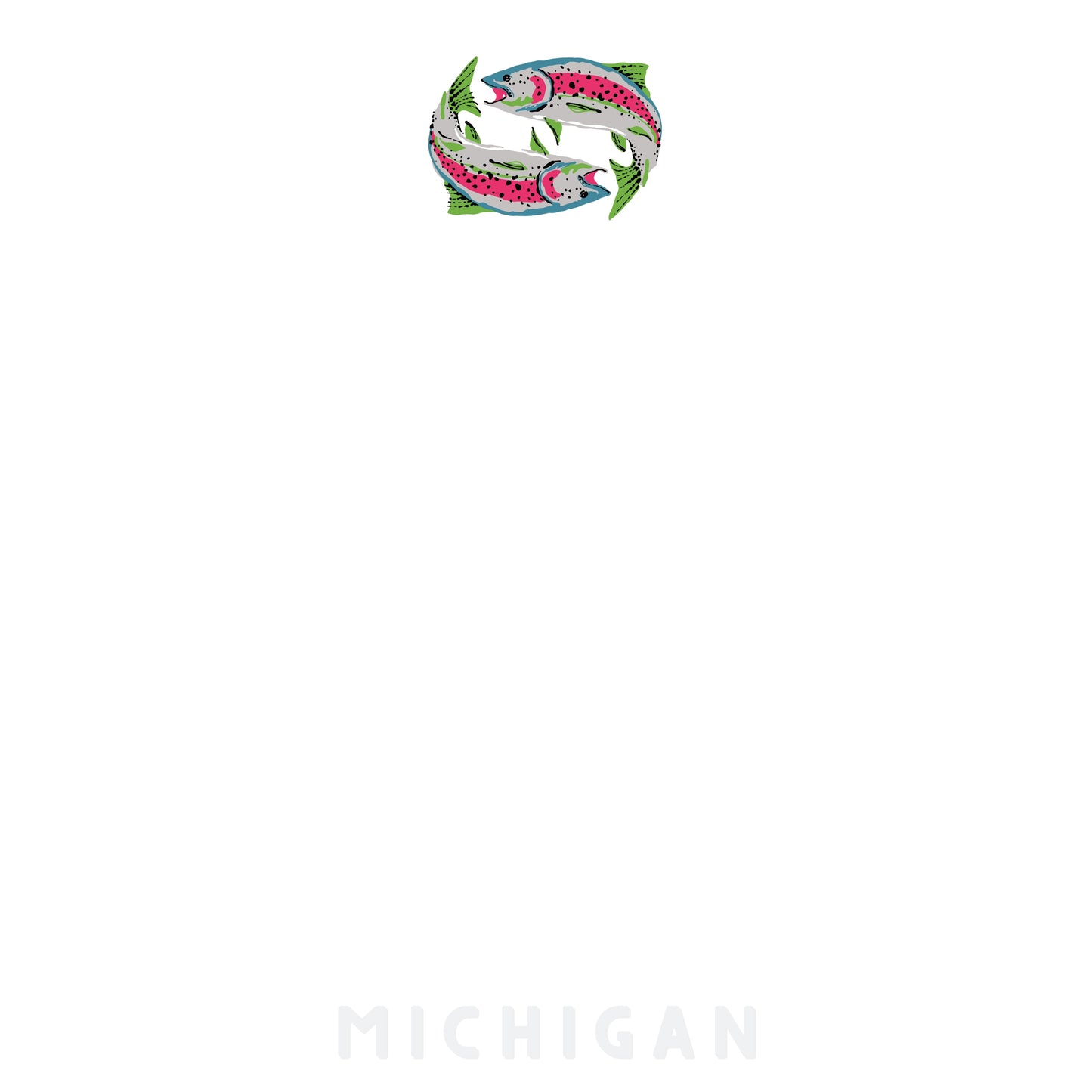 UP NORTH - POP ART ICONS - Michigan Rainbow Trout - Sticky Notes