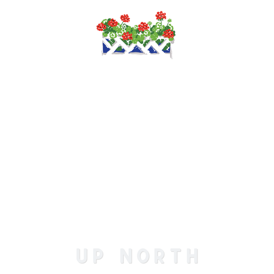 UP NORTH - POP ART ICONS - Cottage Red Geraniums - Sticky Notes