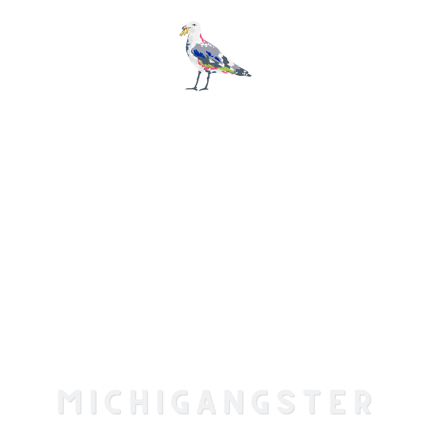 UP NORTH - POP ART ICONS - Michigangster Seagull & Fries - Sticky Notes