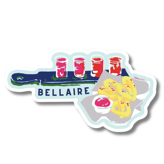 UP NORTH - POP ART PLACES - Bellaire - Flight & Pretzels - Sticker