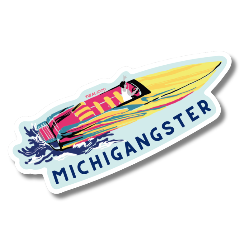 CIGARETTE BOAT - 3" Sticker | Great Lakes POP ART Collection