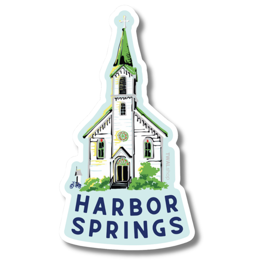 UP NORTH - POP ART PLACES - Harbor Springs - Holy Childhood of Jesus Church - Sticker