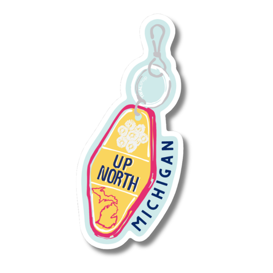 UP NORTH - POP ART ICONS - Motel Key Chain - Sticker